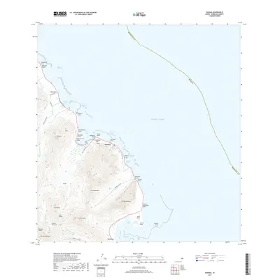 2017 Map of Kahana, 2017 Print