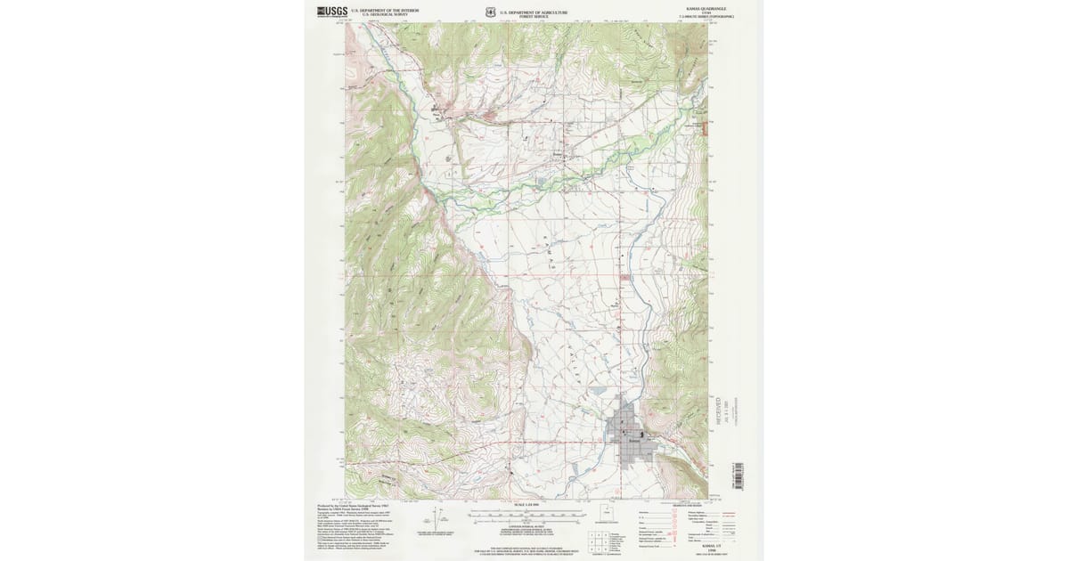 1990s Maps of Kamas UT Pastmaps - Kamas Summit County Ut Usgs Topo 1998 P2001 Og 1200x630 