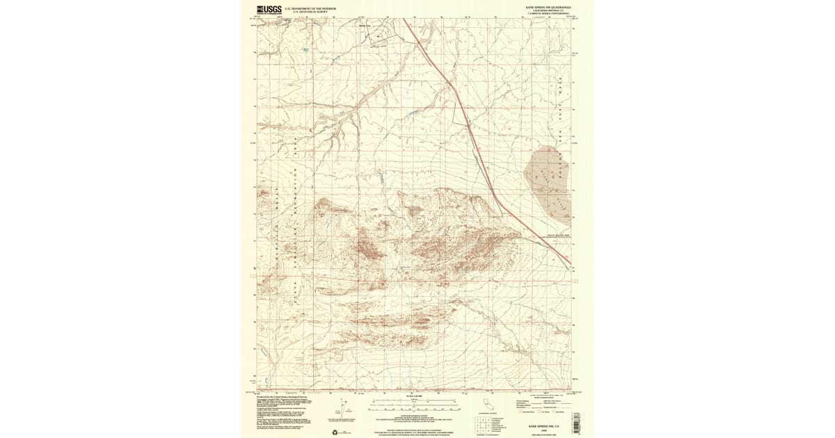 Kane Spring Project 1998 Map of Kane Spring NW, Imperial County, CA — High-Res | Pastmaps