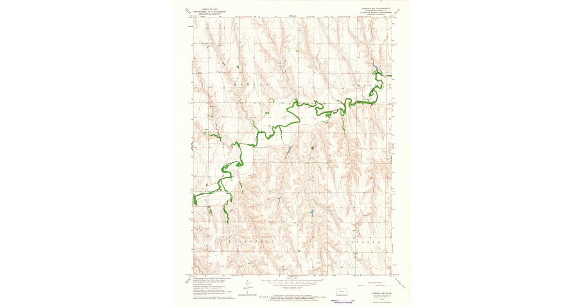 1965 Map of Kanona NE, Decatur County, KS — High-Res | Pastmaps