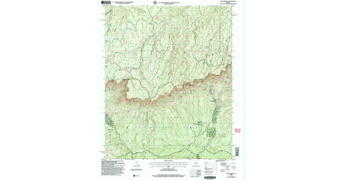 Tater Ridge Az 2004 Map of Kehl Ridge, Gila County, AZ — High-Res | Pastmaps