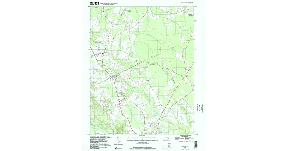 1997 Map 1997 Map of Kelford, NC — High-Res | Pastmaps