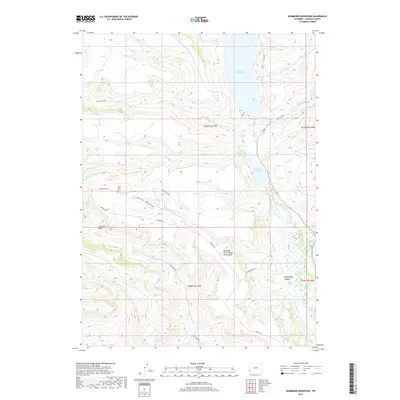 2017 Map of Kemmerer Reservoir, 2017 Print