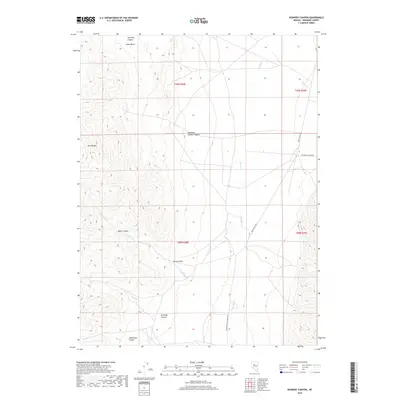 2018 Map of Kennedy Canyon, 2018 Print
