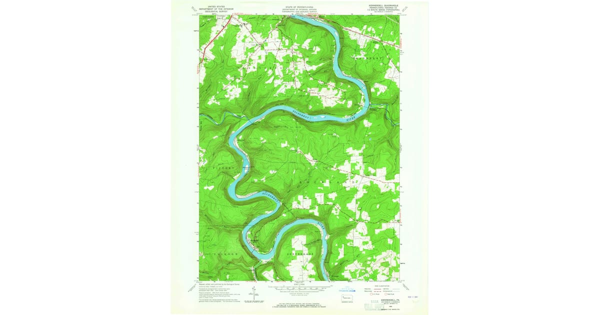 Kennerdell Roots 1963 Map of Kennerdell, Cranberry Township, PA — High-Res | Pastmaps