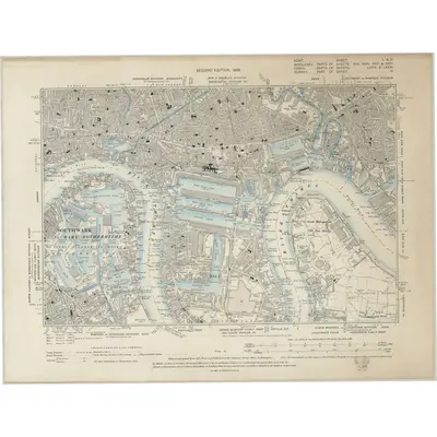 1893 Map of Kent I.NE, 1899 Print