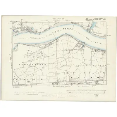 1893 Map of Kent IA.SE & II.NE, 1899 Print