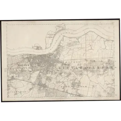 1863 Map of Kent II, 1870 Print