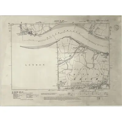 1907 Map of Kent II.NE, 1939 Print