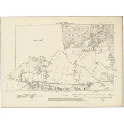 1907 Map of Kent II.SW & SE, 1910 Print