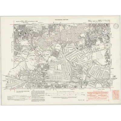 1938 Map of Kent II.SW & SE, 1947 Print
