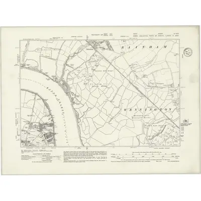 1931 Map of Kent III.NW, 1934 Print