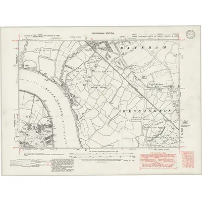 1938 Map of Kent III.NW, 1946 Print