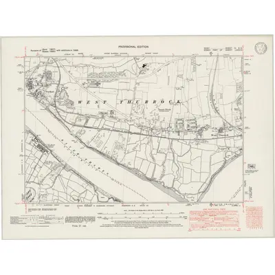 1938 Map of Kent III.SE, 1946 Print