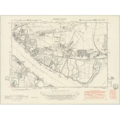 1946 Map of Kent III.SE, 1951 Print