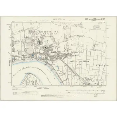 1895 Map of Kent IIIA.SW, 1899 Print