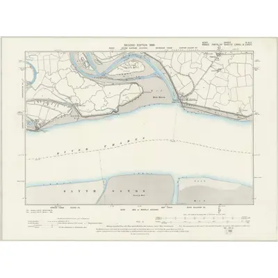 1895 Map of Kent IV.NE, 1898 Print