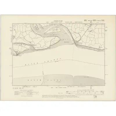 1907 Map of Kent IV.NE, 1910 Print