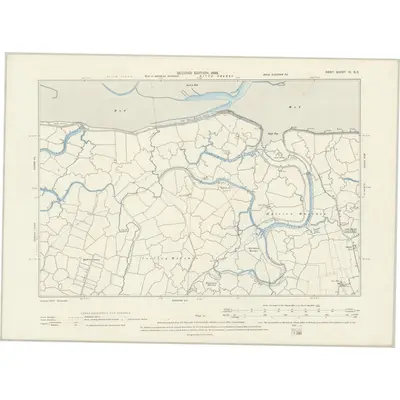 1895 Map of Kent IV.SE, 1898 Print