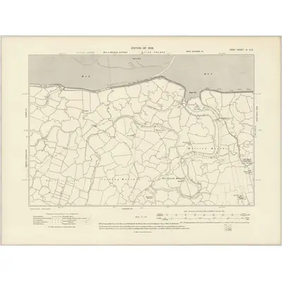 1906 Map of Kent IV.SE, 1909 Print