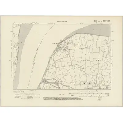 1907 Map of Kent IV.SW, 1909 Print