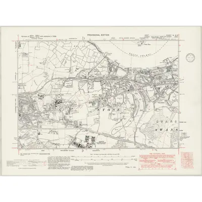 1938 Map of Kent IX.NE, 1946 Print