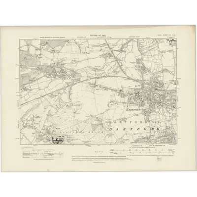1907 Map of Kent IX.NW, 1910 Print
