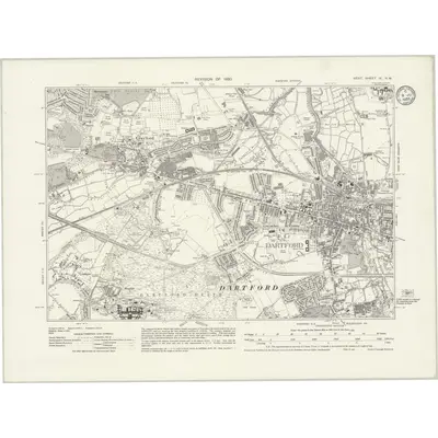 1930 Map of Kent IX.NW, 1935 Print