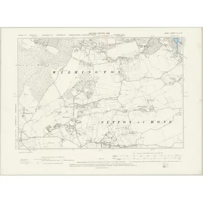 1895 Map of Kent IX.SW, 1898 Print