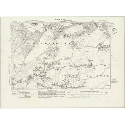 1930 Map of Kent IX.SW, 1934 Print