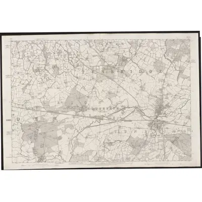 1866 Map of Kent L, 1871 Print