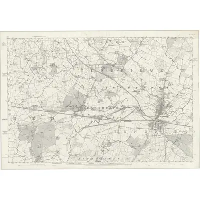 1866 Map of Kent L, 1871 Print