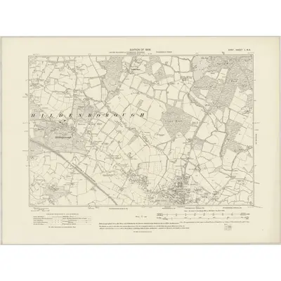 1907 Map of Kent L.NE, 1909 Print