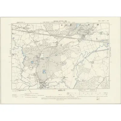 1895 Map of Kent L.SW, 1898 Print