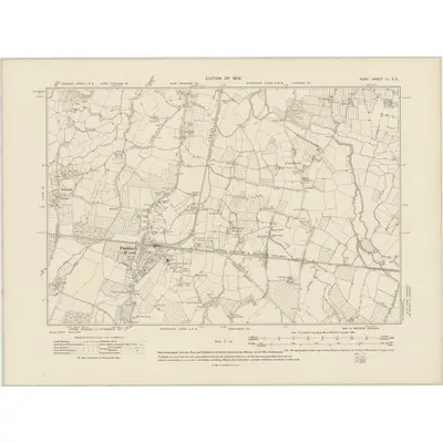 1907 Map of Kent LI.SE, 1909 Print