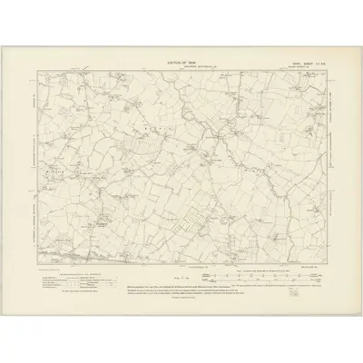 1907 Map of Kent LII.SE, 1909 Print