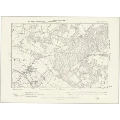 1896 Map of Kent LIV.NE, 1898 Print