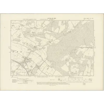 1906 Map of Kent LIV.NE, 1908 Print