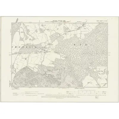 1896 Map of Kent LV.NW, 1898 Print