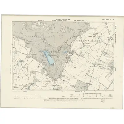 1896 Map of Kent LV.SW, 1898 Print