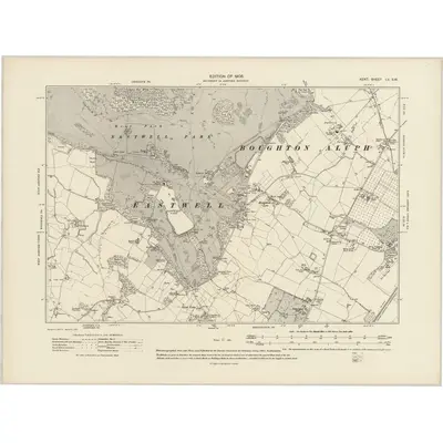 1906 Map of Kent LV.SW, 1908 Print