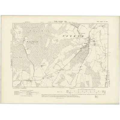 1906 Map of Kent LVI.NW, 1908 Print
