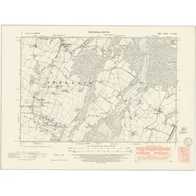 1939 Map of Kent LVI.SE, 1949 Print