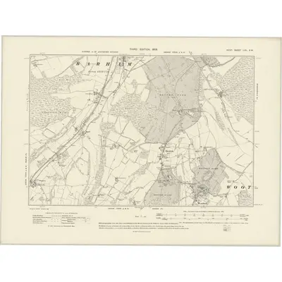 1906 Map of Kent LVII.SW, 1908 Print