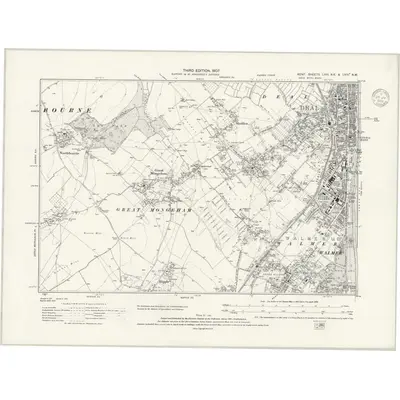 1905 Map of Kent LVIII.NE & LVIIIA.NW, 1939 Print