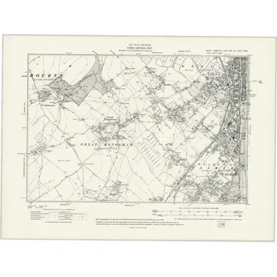 1905 Map of Kent LVIII.NE & LVIIIA.NW, 1941 Print