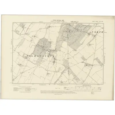 1905 Map of Kent LVIII.NW, 1908 Print