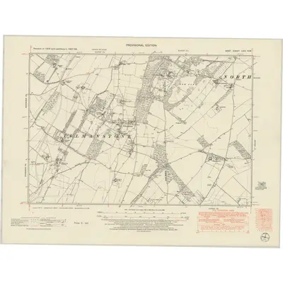 1937 Map of Kent LVIII.NW, 1951 Print