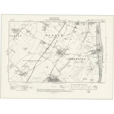 1905 Map of Kent LVIII.SE & LVIIIA.SW, 1941 Print