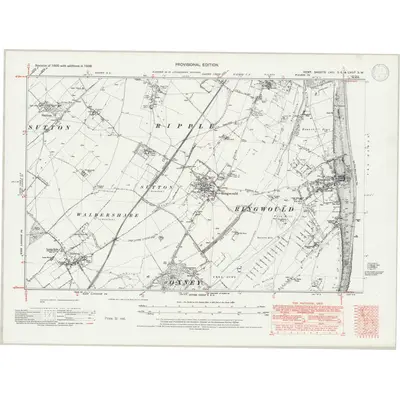1938 Map of Kent LVIII.SE & LVIIIA.SW, 1946 Print